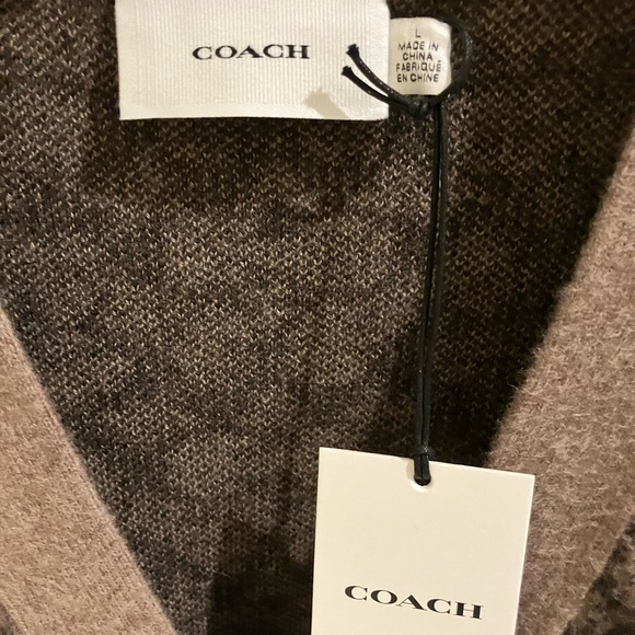 Coach Men's Grey Patterned Sweater - Picture 3 of 3